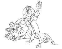 A coloring page of alice in wonderland